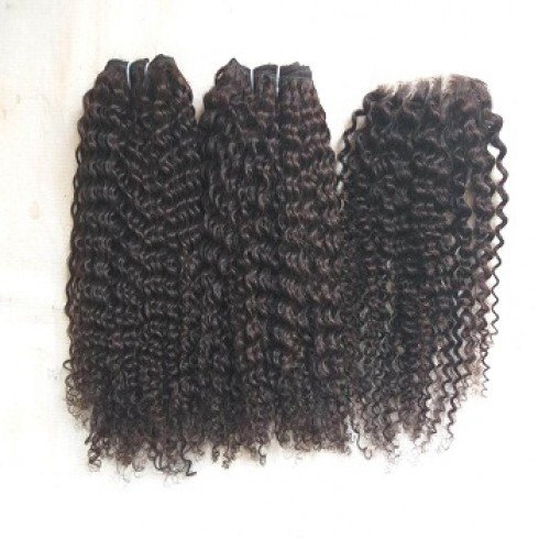 Peruvian steam curly hair, cuticle aligned single donor hair